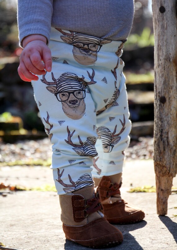 Baby Leggings Toddler Leggings Hipster Deer by Saravadesigns