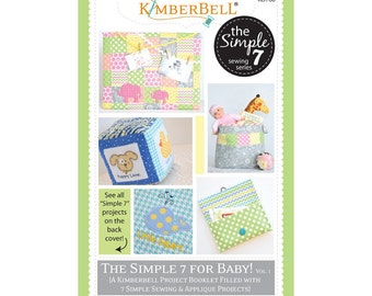 Kimberbell Simple 7 for Baby Sewing Pattern - Sewing Book - Baby Pattern - Baby Accessories - Blanket Blocks Quilt Burp Cloth Diaper Clutch