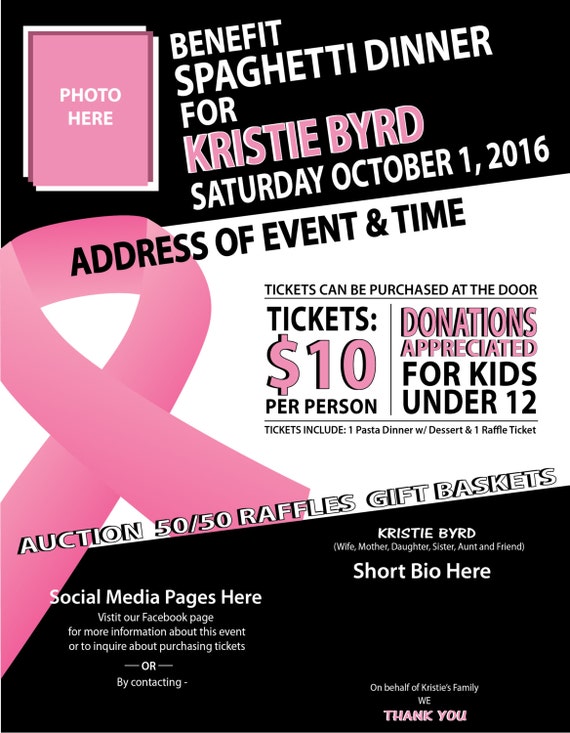 Breast Cancer Benefit Flyer Fundraiser Flyer By JMRCreativeDesign