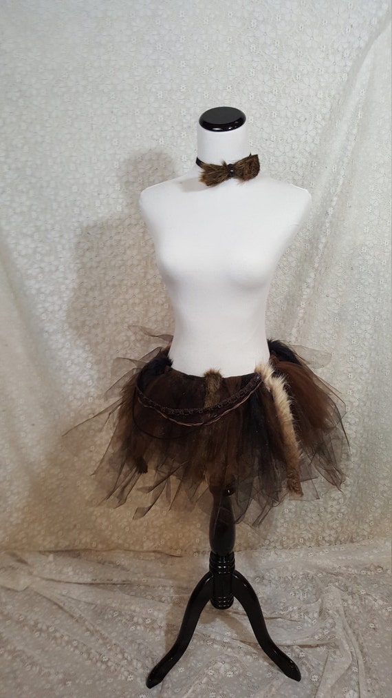 Furry Friend Inspired Costume Teddy Bear Tutu Brown and