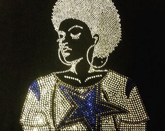 Afro Dallas Cowboys Bling