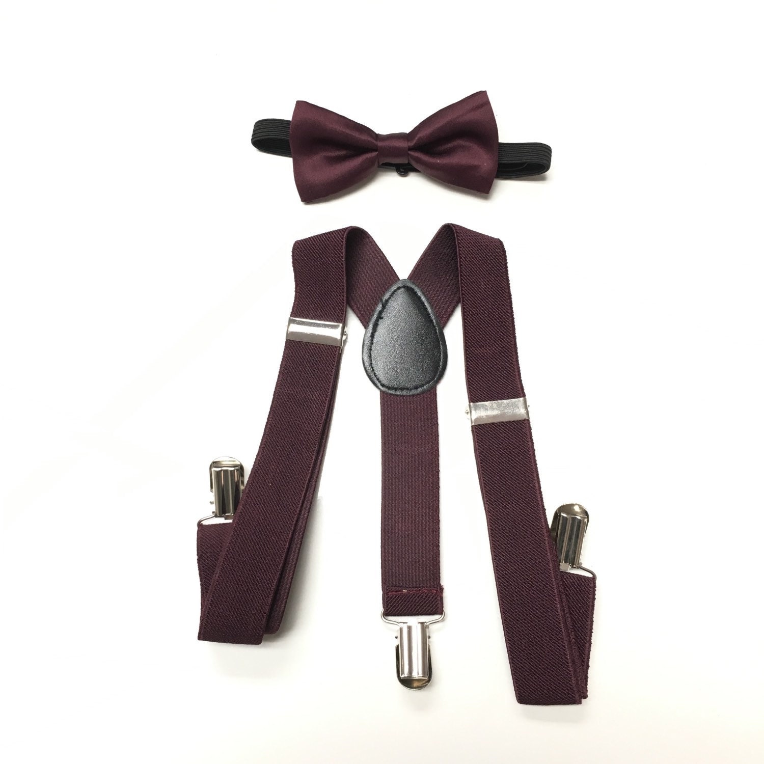 boys suspenders Infants & Toddlers EGGPLANT by crystalAmour