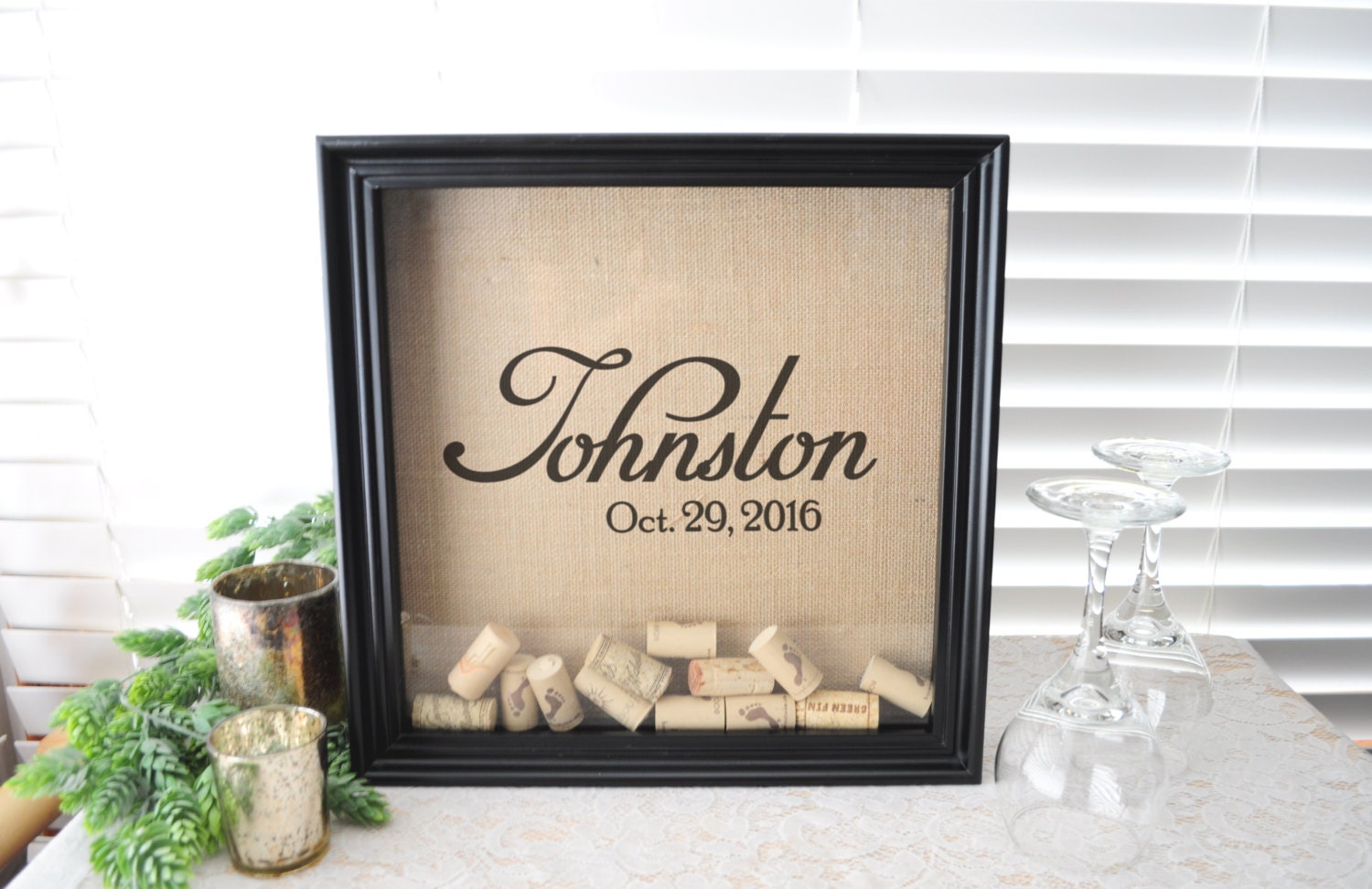 Wine Cork Holder Large Personalized Cork by BitsOfImperfection