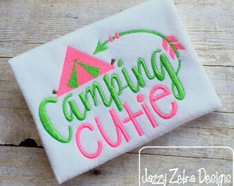 Camping embroidery | Etsy