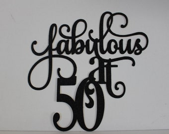 50th birthday decorations - Black - 50th birthday sign - 50th decoration sign #1072