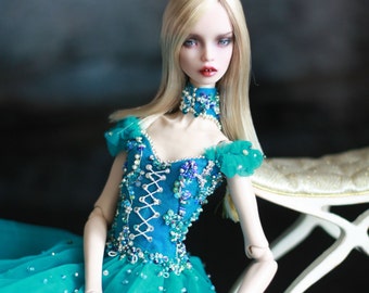 Silk dress for Popovy dolls BJD. Custom colors available