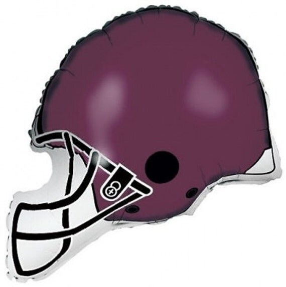 26 PURPLE Helmet Football Mylar Foil Balloon by BigCatCrafts