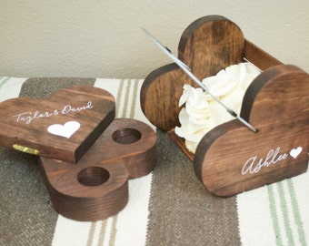 Ring bearer box and flower girl basket package, flower girl, ring box, flower girl basket, wedding gift, rustic wedding, flower girl