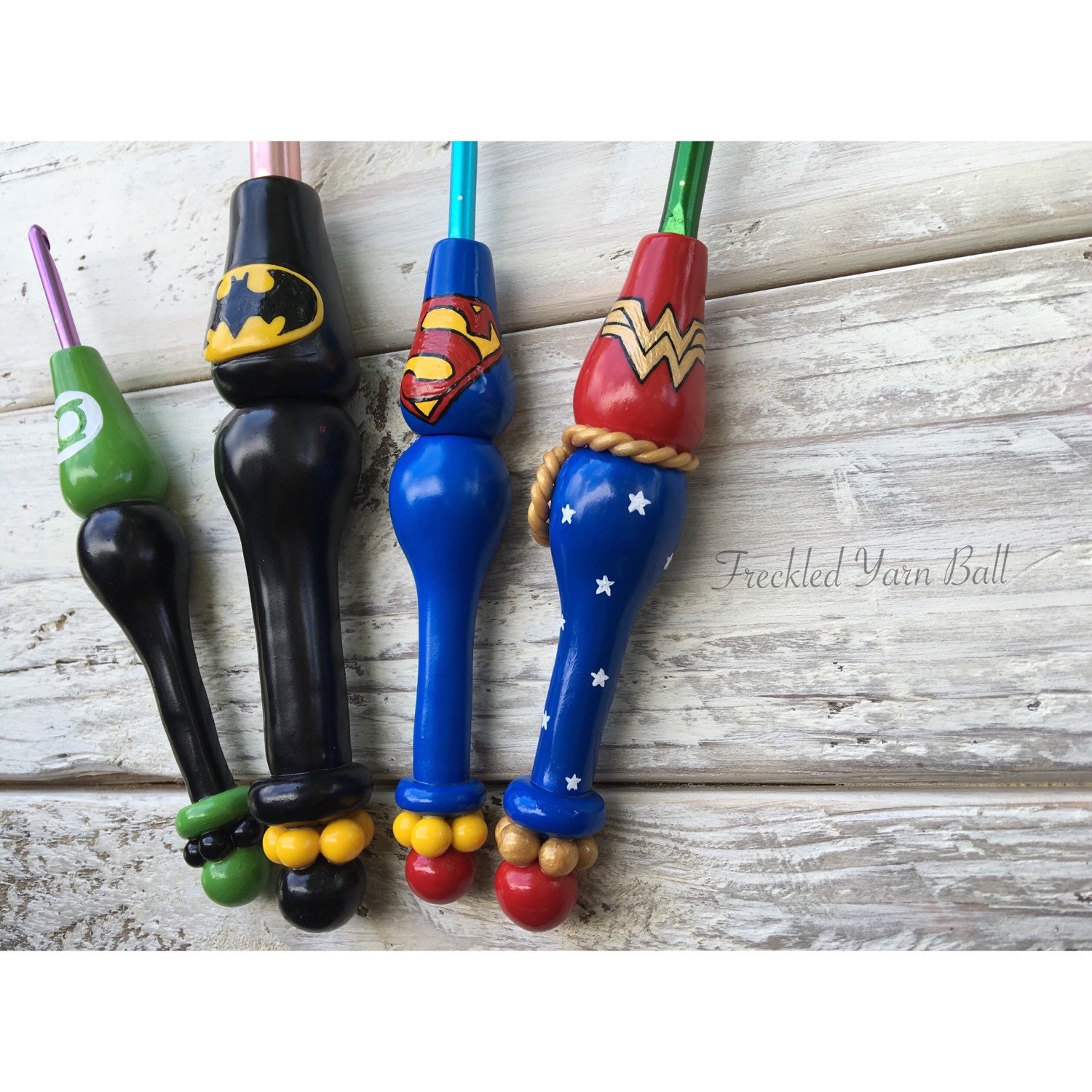DC Comics Super Hero Ergonomic Crochet Hook 4 by FreckledYarnBall