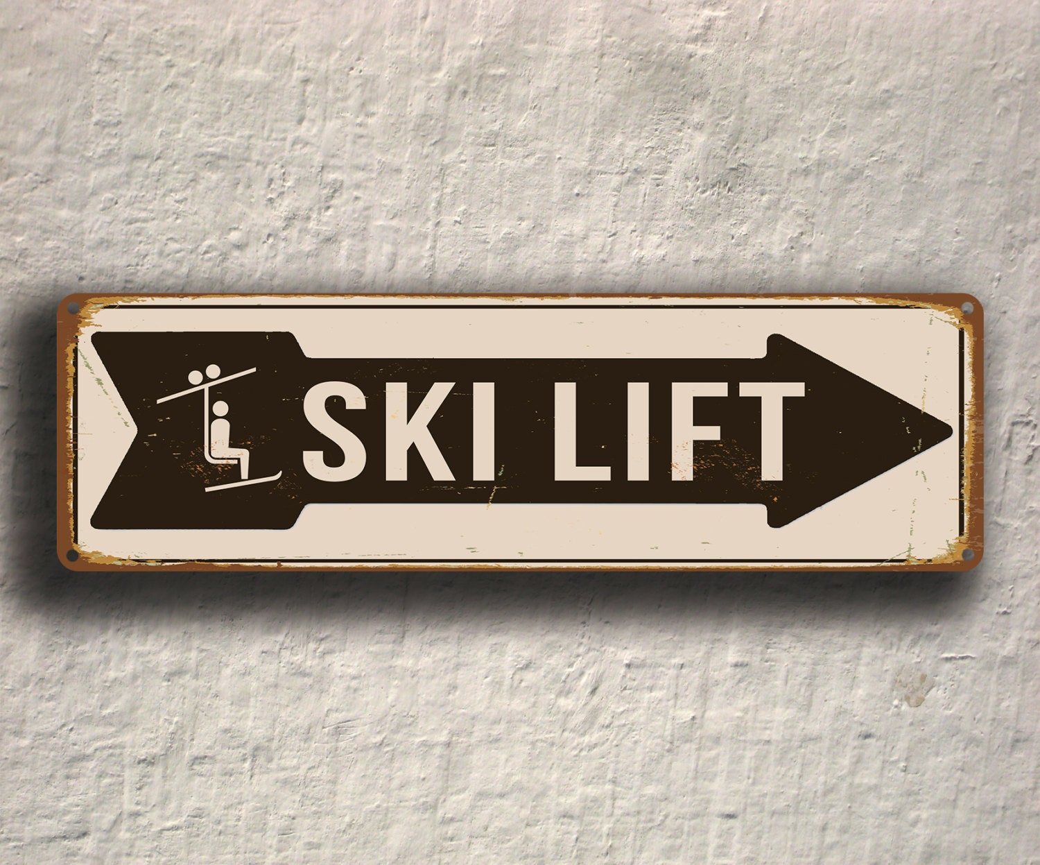 Винтаж skidri плохая. Lift sign.