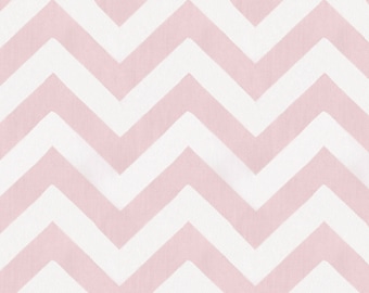 Pink Zig Zag Organic Fabric - By The Yard - Girl / Pink / Fabric