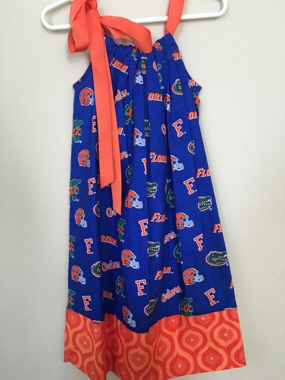 Florida Gator Pillow Case Dress orange and blue pillowcase