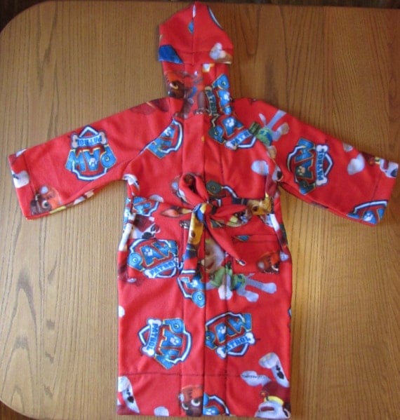 Paw patrol robe fleece robe/ hooded/ pockets/ 7 prints character fleece