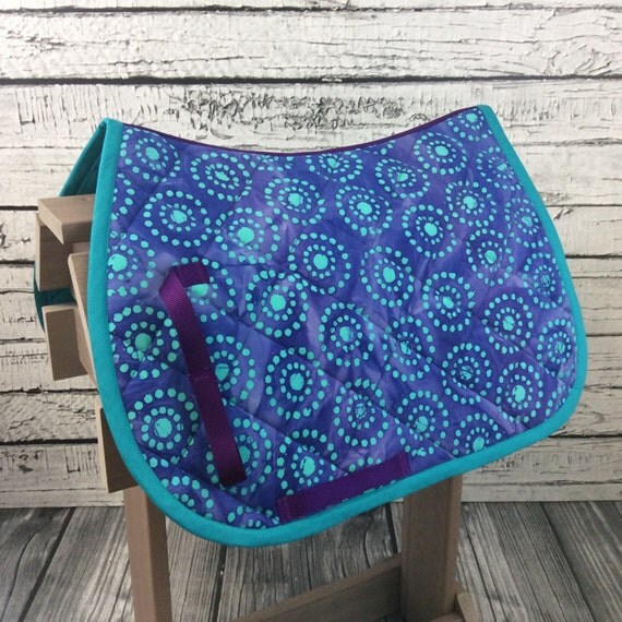 HORSE Size English AllPurpose Saddle Pad Purple and Teal