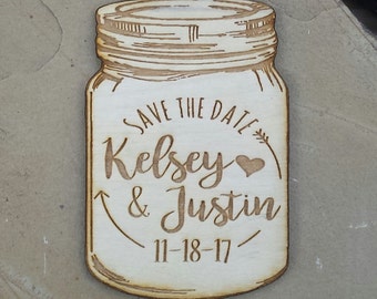 Save The Date Wedding- Save The Date Wood- Save The Date Laser Engraved- Save The Date Custom- Custom Wooden Magnet/Tag