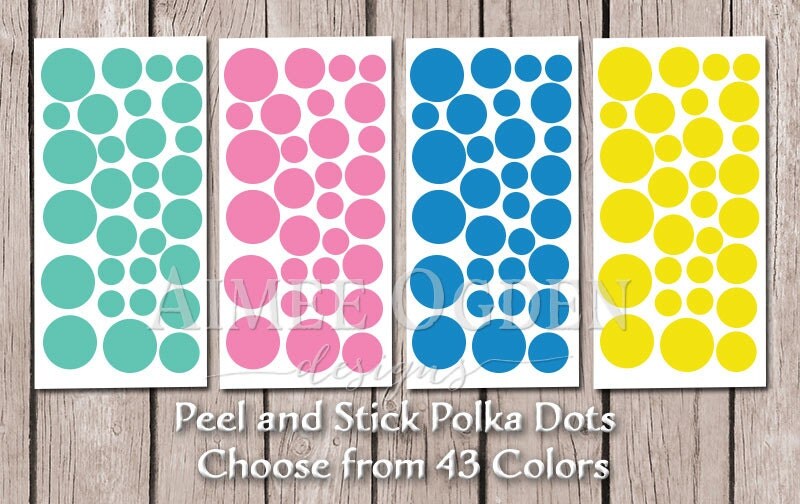 Polka Dot decals Small Peel and Stick Polka Dots Polka dot