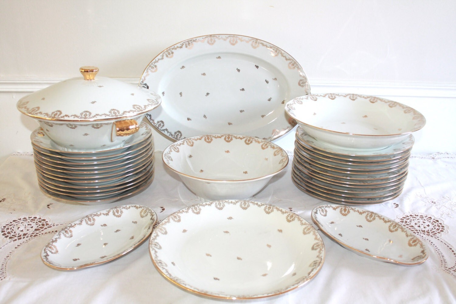 Dinner Plate Set Dinnerware Set Limoges Plates Dinner