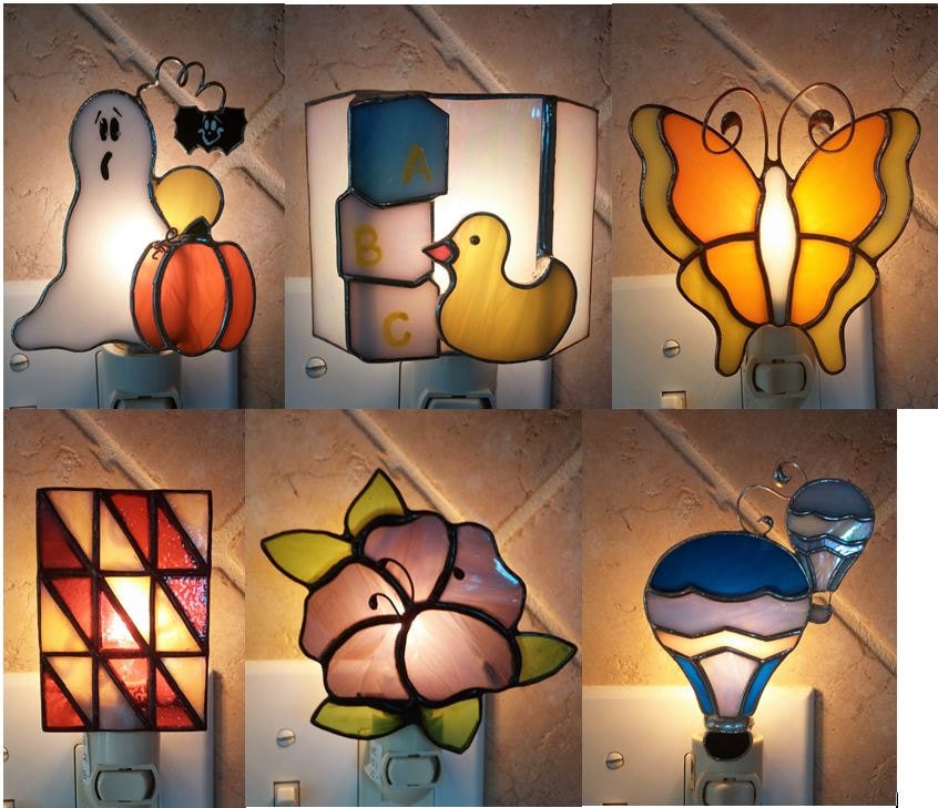 Stained Glass Night Lights 4655