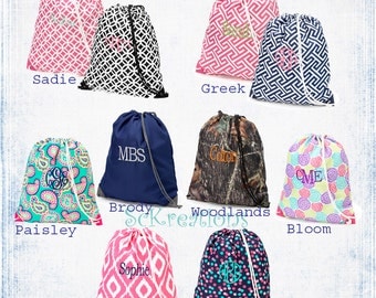 Monogrammed Gym Bags, Cinch Sack, Swim Bags, Totes, School Bags, Backpacks,
