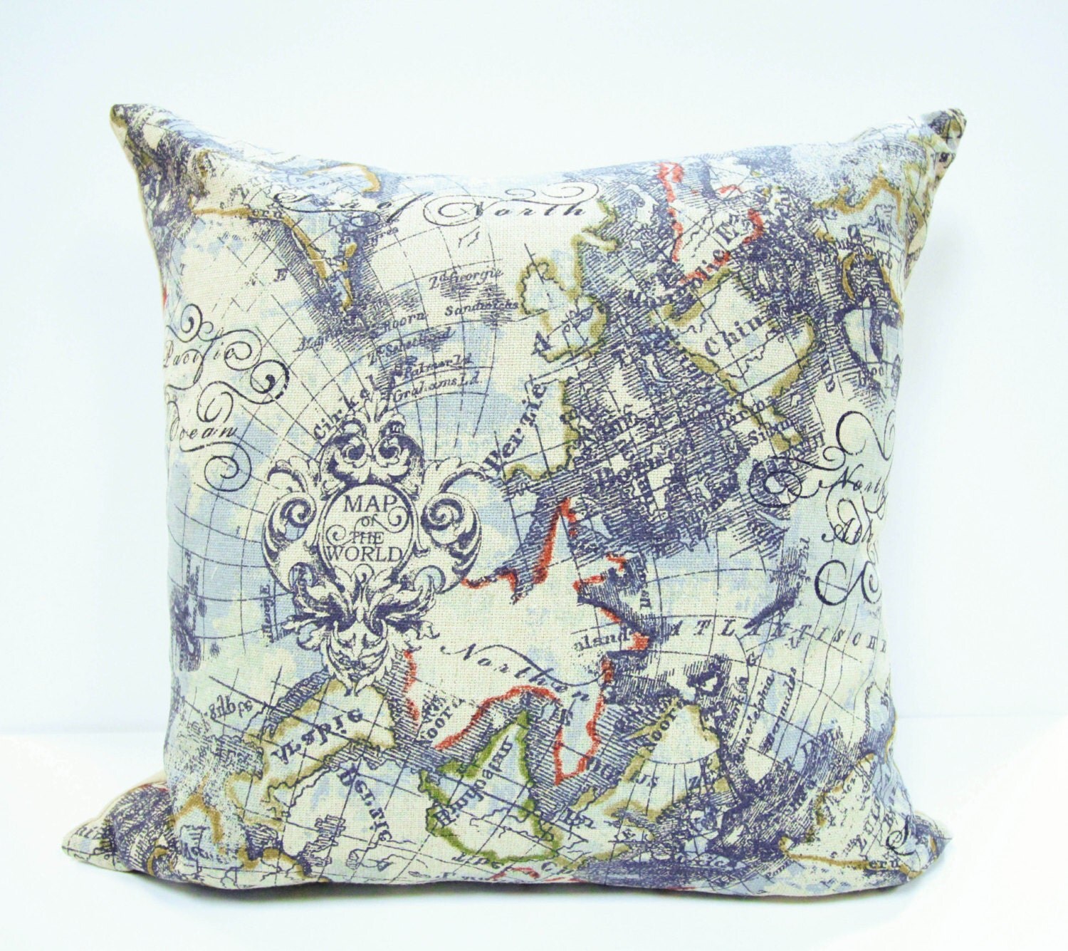 One 20x20 inch Nautical Pillow Cover. by CarolinaMoncion on Etsy