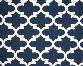 Ikat Dots Navy Blue Designer Home Decor Fabric by the Yard Cotton ...  Navy Blue Trellis Fabric by the Yard Geometric Designer Home Decor Fabric  Cotton Drapery or Upholstery Fabric Navy Blue Geometric B191