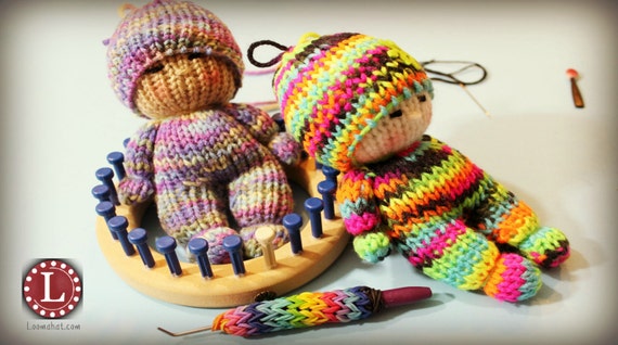 Loom Knitting PATTERNS Toys Doll Amigurumi Tiny Dolls - Includes Video Tutori...