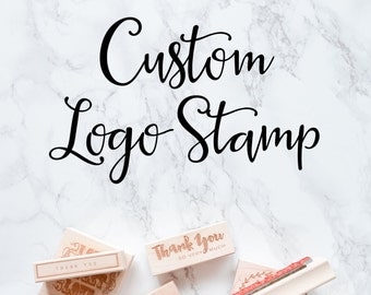 Custom Logo Stamp for Your Small Business, Etsy Shop, Custom Logo Stamp, Stamp for Packaging or Shipping, Brand Stamp, Wood Mounted