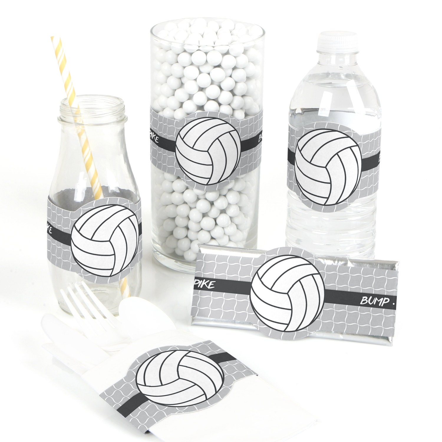 Bump Set Spike Volleyball Party Favor Wrappers Party