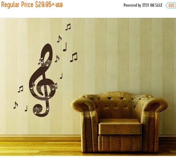 25 SALE FREE SHIPPING Sound Note music wall by StyleandApply