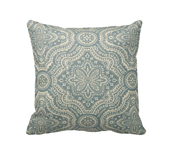 Items similar to 6 Sizes Available: Teal Blue Decorative Throw Pillow ...