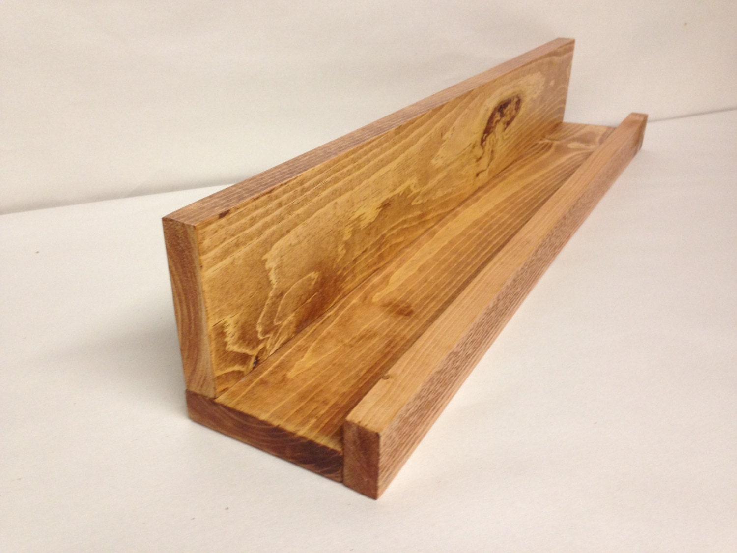 Rustic Wooden Picture Wall Shelf Ledge by SkidawayPipeWorks