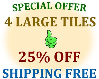 Special Offer 4 tiles size cm 10 x 10 SAVE 30%
