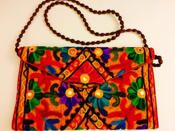 Handmade handbag clutch shoulder crossbody bag embroidered