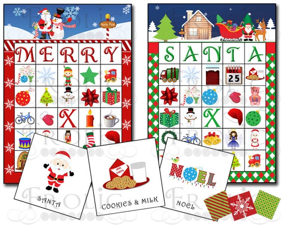 Christmas Bingo 20 Printable Cards