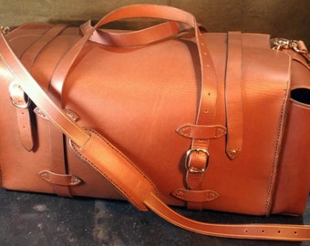 Rigid Leather "Weekender" Duffel Bag