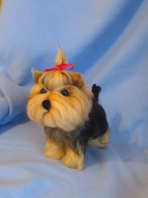 Yorkshire Terrier.Needle Felted York Dog. Felted Dog.York
