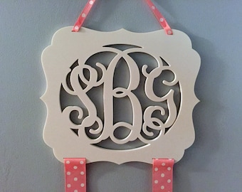 Large Monogram Hair Bow Holder