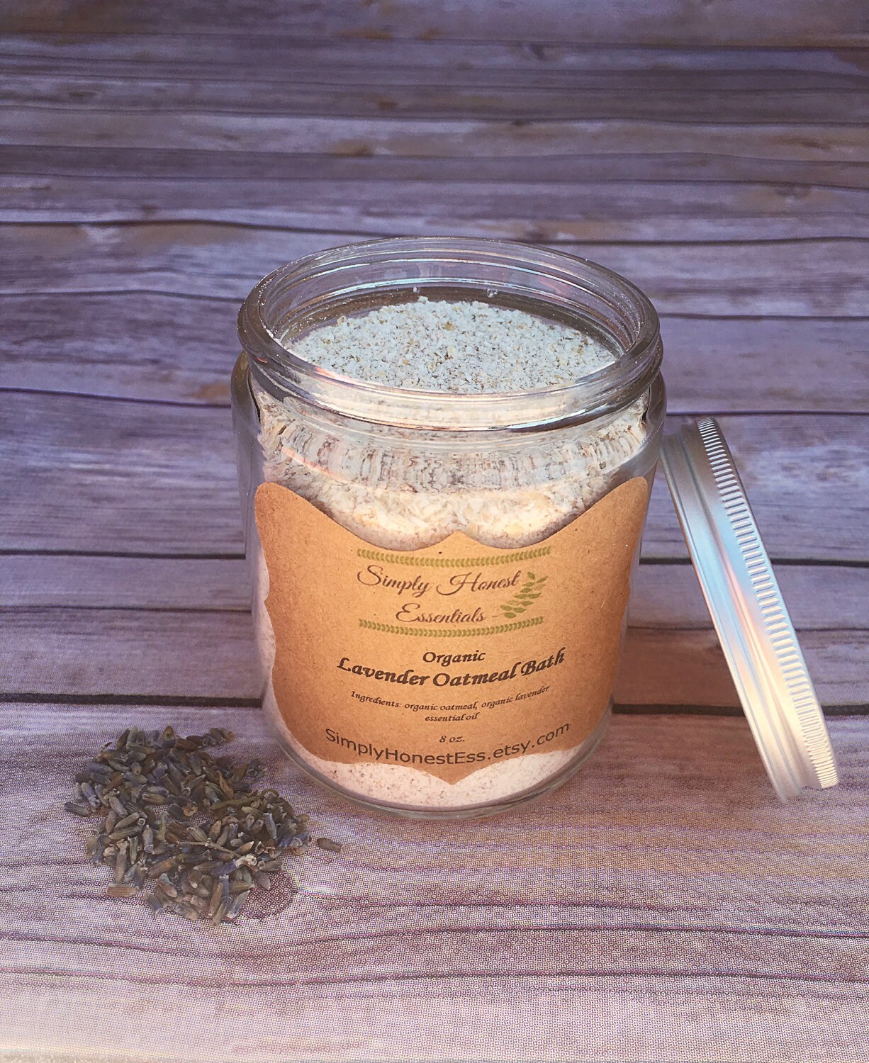 Organic Lavender Oatmeal Bath Homemade Oatmeal by SimplyHonestEss