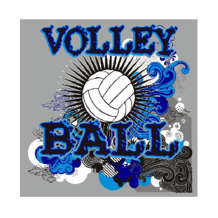 Volleyball Blue Shirt Girl's Volleyball Shirt Volleyball