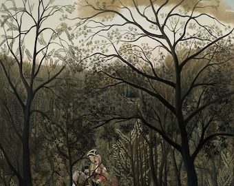 Henri Rousseau: Rendezvous in the Forest. Fine Art Print/Poster. (003547)