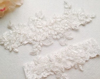 Wedding Garter , bridal garter, Tossing Garter,Keepsake Garter,Off white Lace Garter, A03#