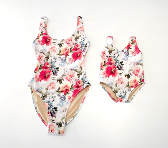 Mummy and Me Floral Swimwear Mommy and Me Swimsuits by SunHaze