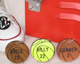 Personalized Basketball Gifts / Basketball Bag Tags / Basketball Team Gifts
