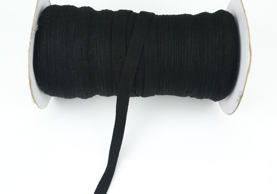 Black Cotton Twill Tape Trim 1/2 Inch 10 Yards ATN00092