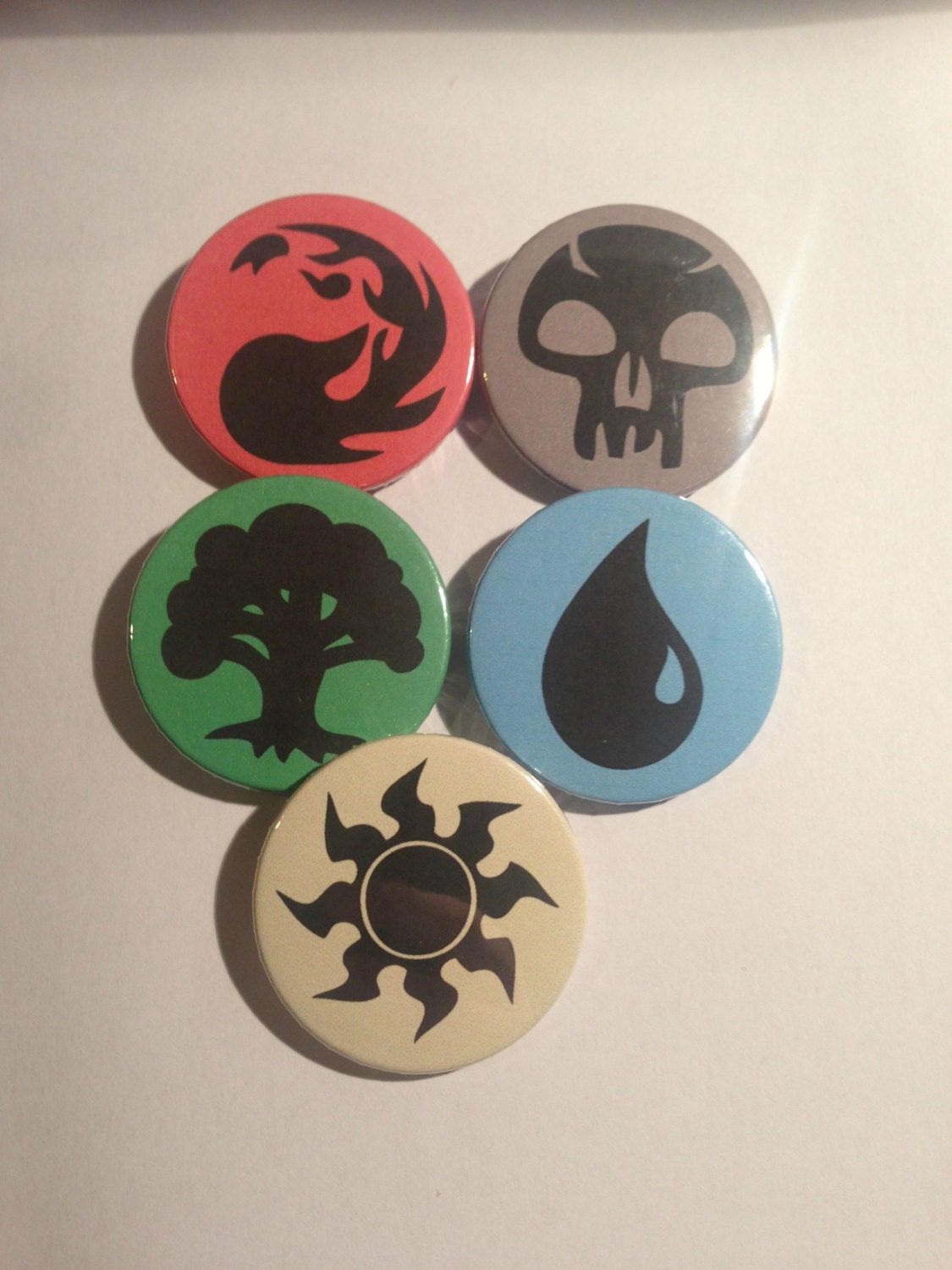 Magic the Gathering Mana symbols Badge Set