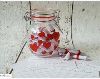 Ways To Say I Love You Keepsake Jar, Personalized Gift, Girlfriend Boyfriend Gift, I Love You, Personalized Keepsake Jar, Cute Storage Jar