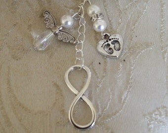 Baby Loss/Miscarriage Memorial Bouquet Charm - infinity/Wedding/Bridal