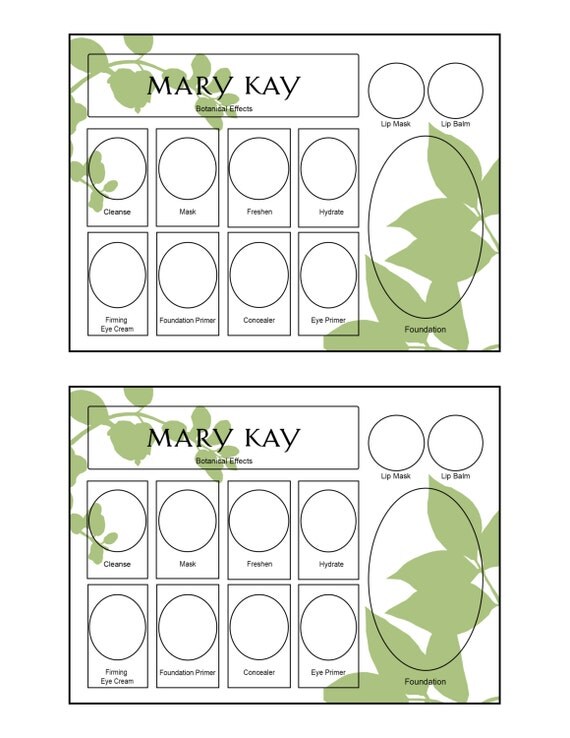 Mary Kay tray insert Botanical Effects by PinkAttitudeDesign