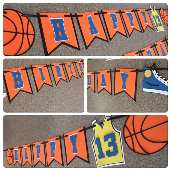 Basketball banner basketball party decor sports banner