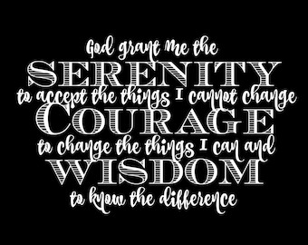Items similar to The Serenity Prayer - 4x6 Framed Print - Green Frame ...